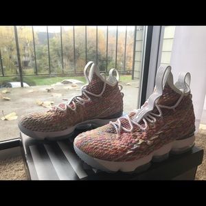 LEBRON 15 CEREAL WITH BOX (WORN 1 TIME ON COURT)